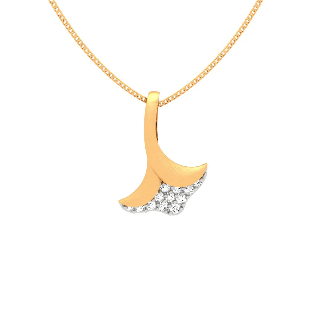 Sacred Flower 18k Diamond Pendant - Image 5