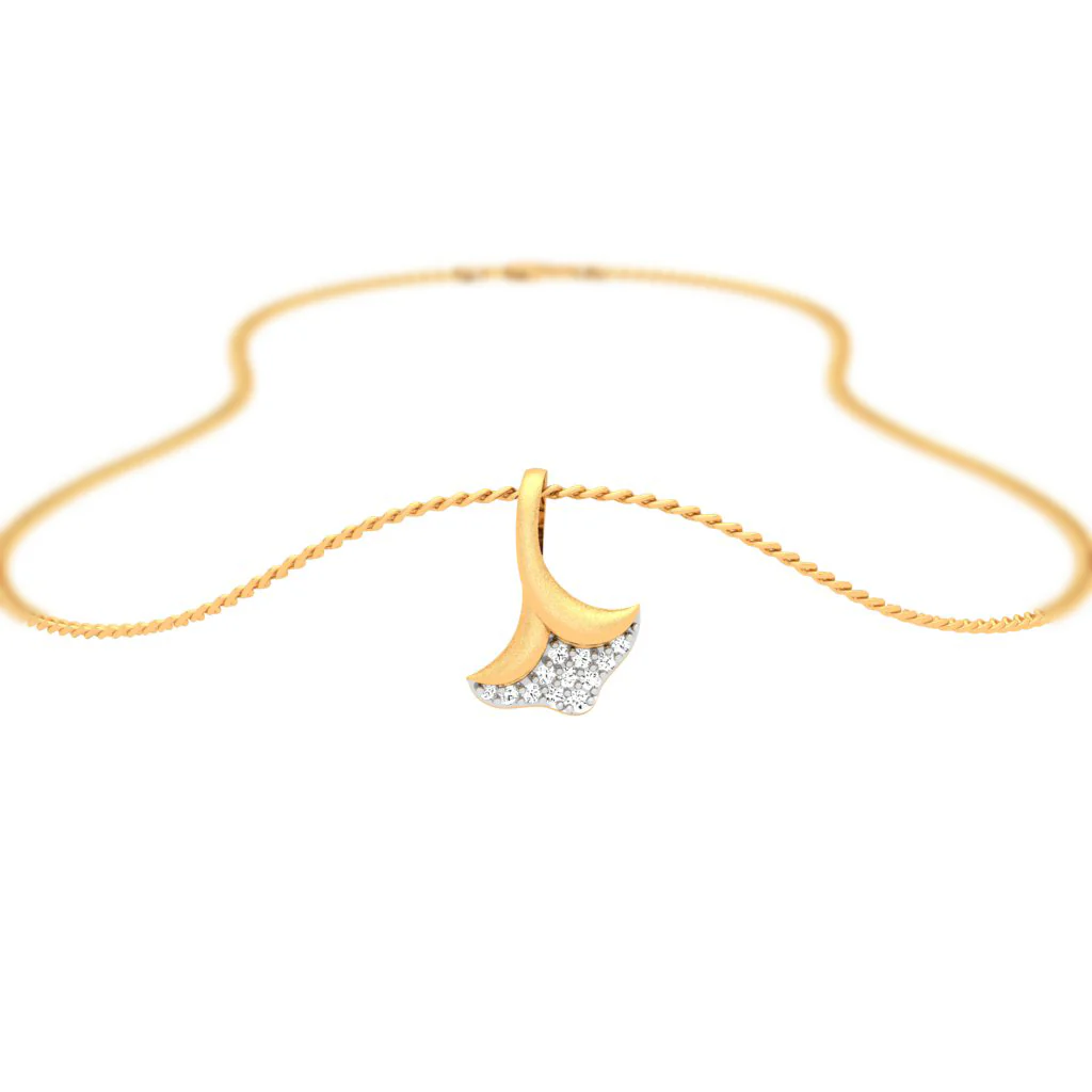 Sacred Flower 18k Diamond Pendant - Image 7