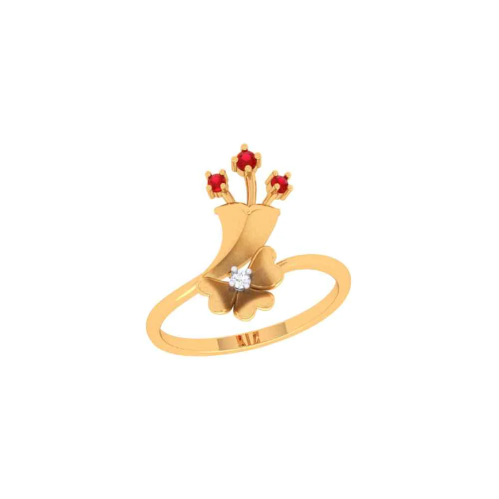Sacred Flower Gold Ring - Image 2