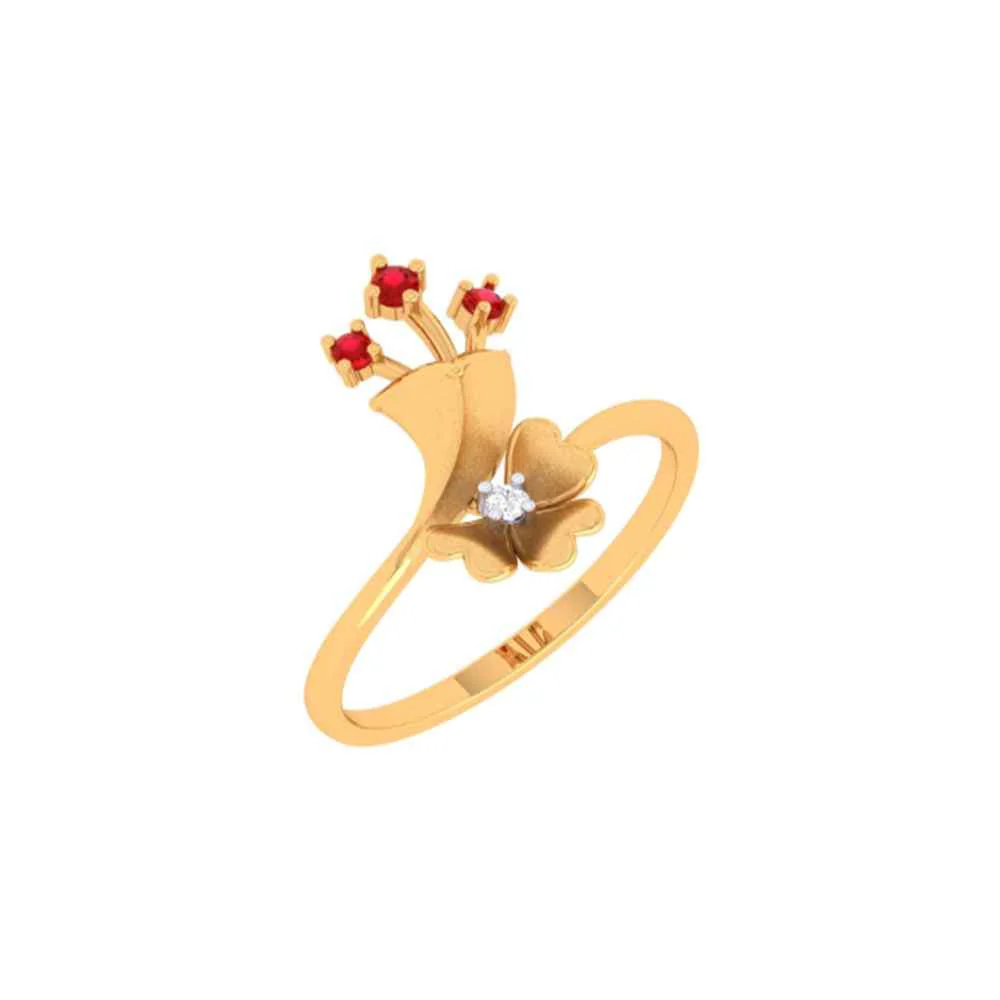 Sacred Flower Gold Ring - Image 3