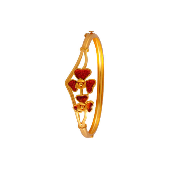 Scarlet Poppy Gold Bangle For Women