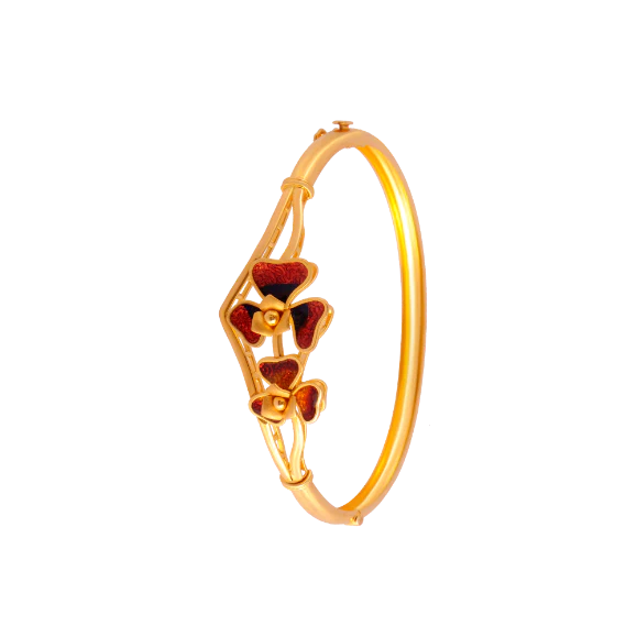 Scarlet Poppy Gold Bangle For Women - Image 2