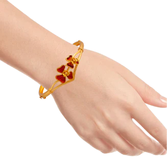 Scarlet Poppy Gold Bangle For Women - Image 4