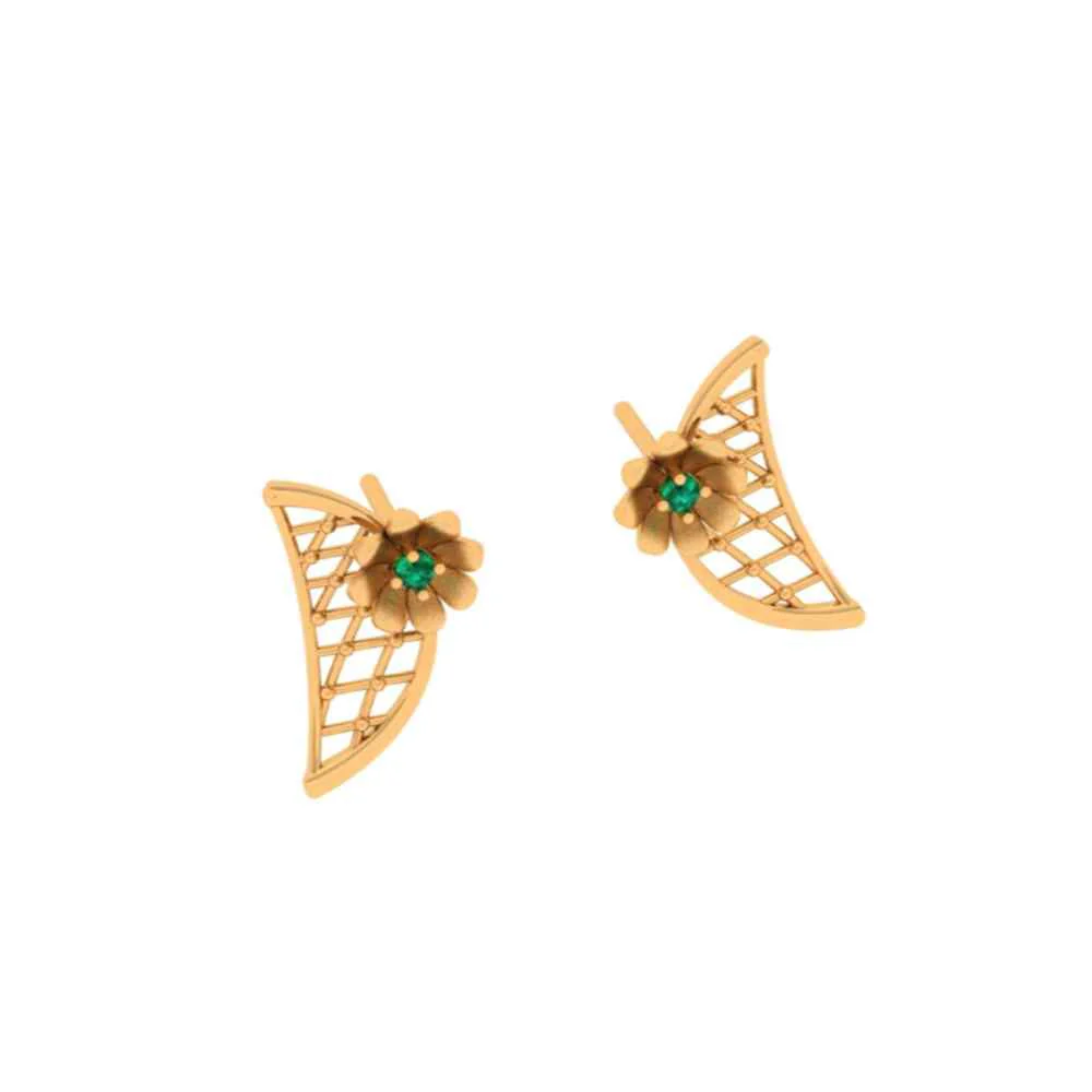 Semilunar Shaped Exclusive Gold Earrings - Image 5