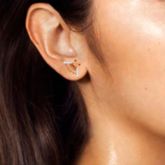 Sleek 22 Karat Gold Studs For Women - Image 6