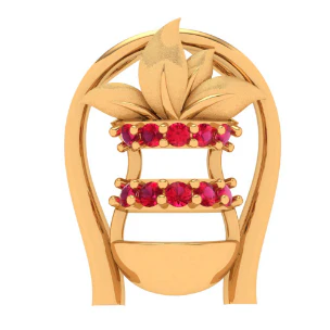 Sleek 22k Gold Kalash Pendant Jewellery By Pc Chandra