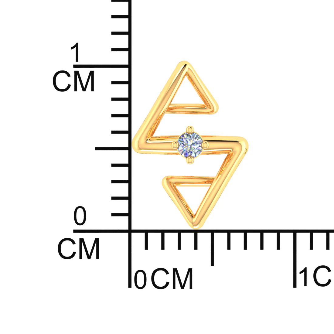 Spark 14KT (585) Yellow Gold and Certified Natural Diamond Stud Earrings - Image 4
