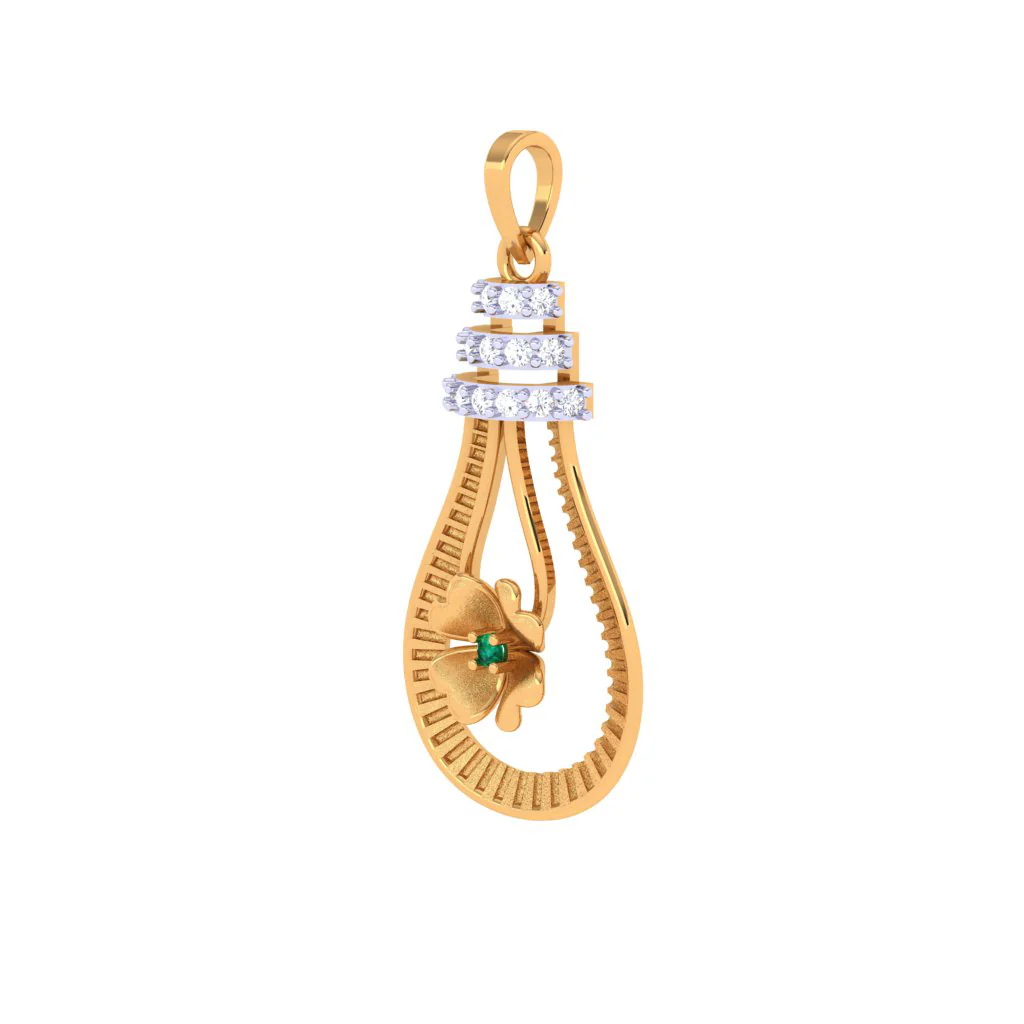 Sparkling Dangle Diamond Pendant - Image 2