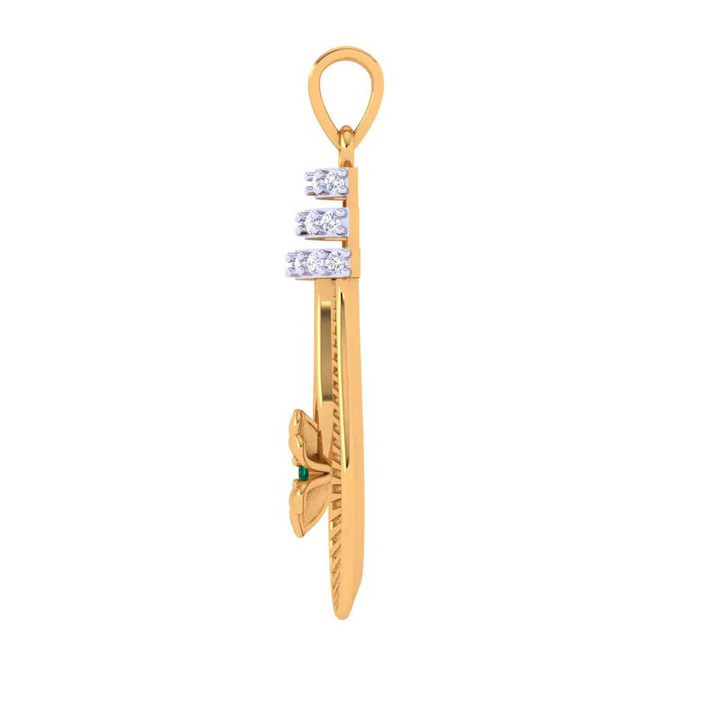 Sparkling Dangle Diamond Pendant - Image 3