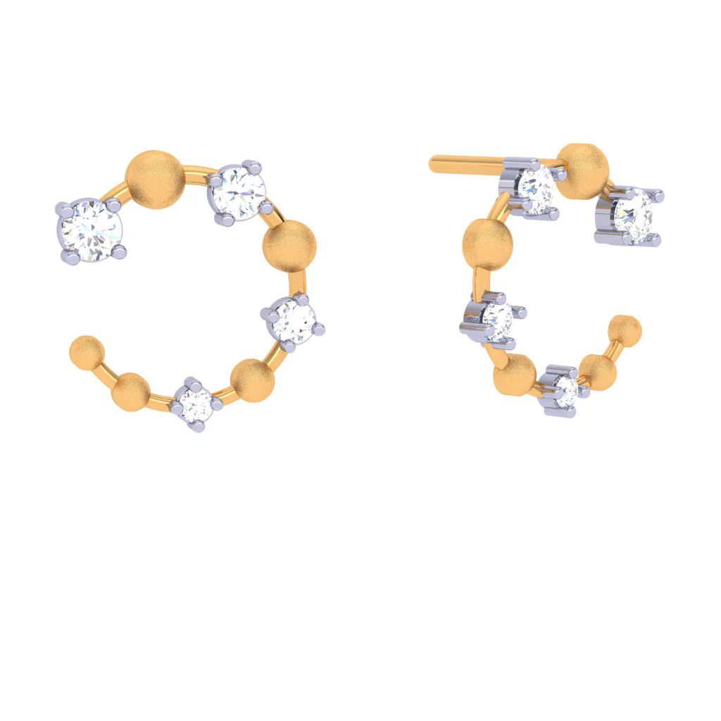 Sparkling Diamond Earrings Top - Image 2