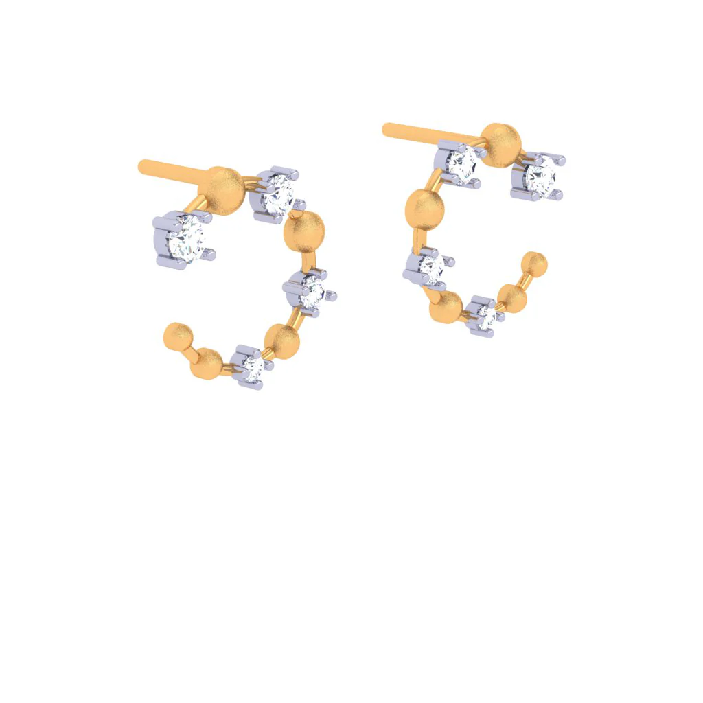 Sparkling Diamond Earrings Top - Image 4