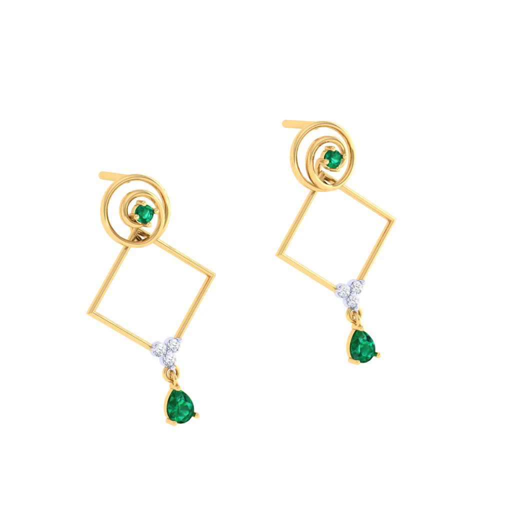 Spiral Triangle Earrings - Image 5