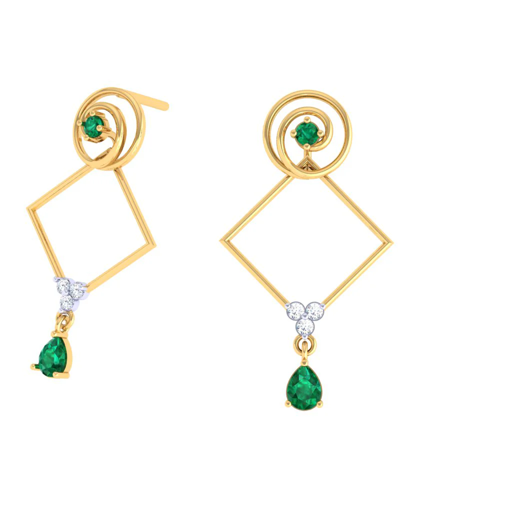 Spiral Triangle Earrings - Image 6