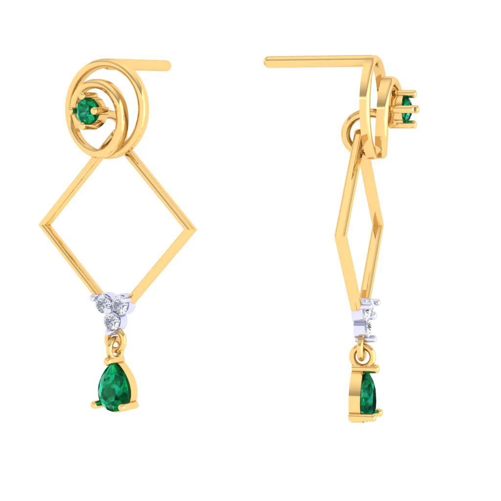 Spiral Triangle Earrings - Image 7