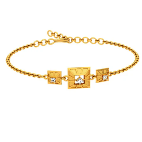 Square Squad Gold Bracelet - Image 6