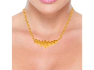 Statement Floral Gold Neckpiece - Image 4