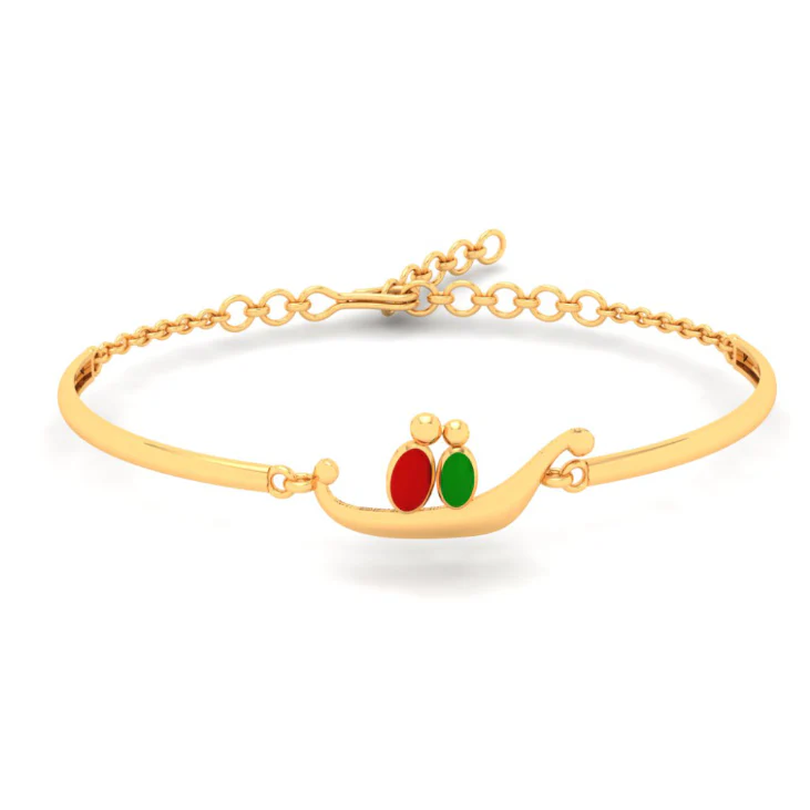 Stunning 22k Gold Twin Lovebirds Design Bracelet For Women From Pc Chandra Jewellers - Image 2