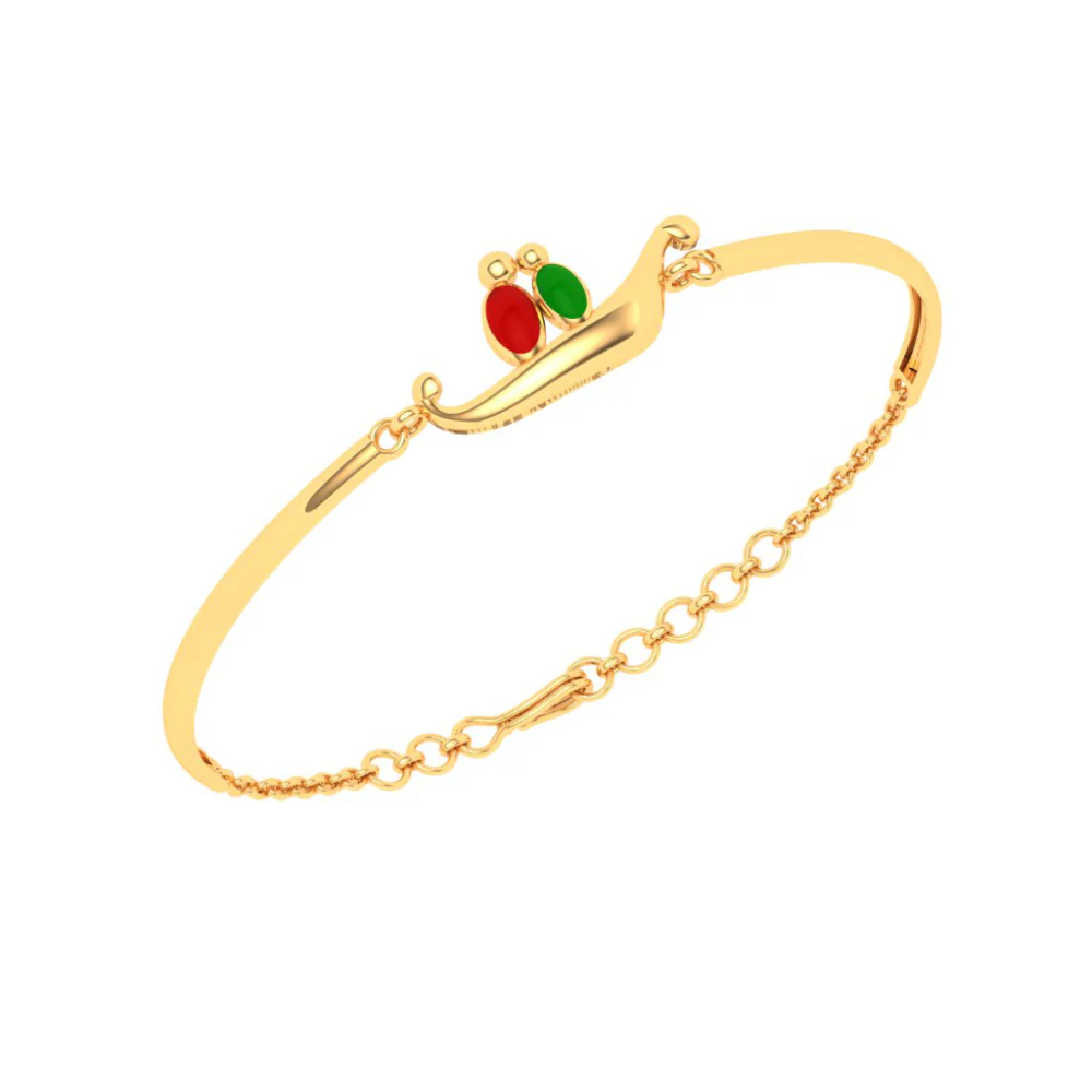 Stunning 22k Gold Twin Lovebirds Design Bracelet For Women From Pc Chandra Jewellers - Image 3