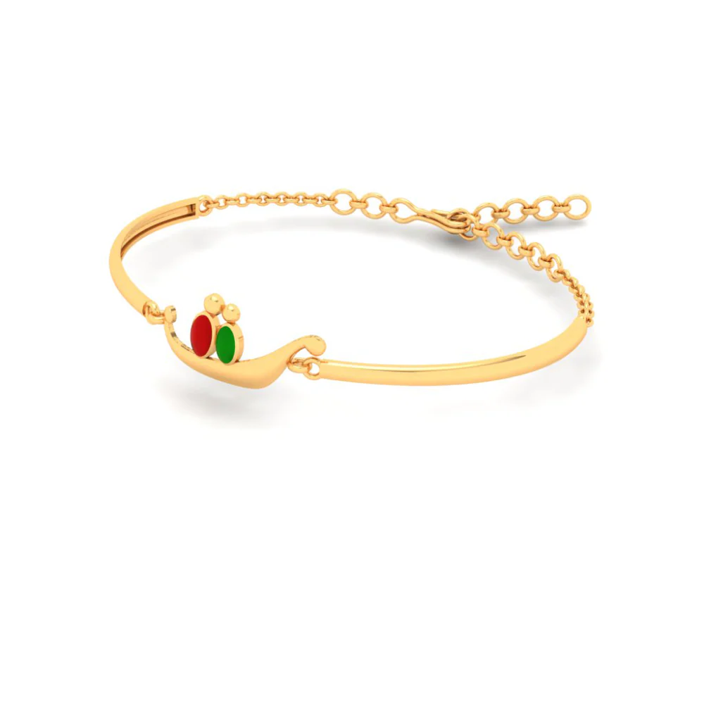 Stunning 22k Gold Twin Lovebirds Design Bracelet For Women From Pc Chandra Jewellers - Image 4