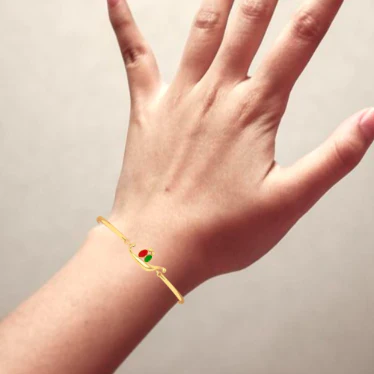 Stunning 22k Gold Twin Lovebirds Design Bracelet For Women From Pc Chandra Jewellers - Image 6