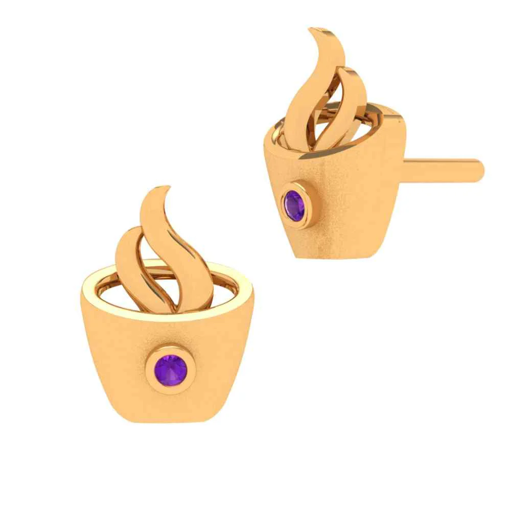 Stunning Gold Crystal Earrings - Image 2