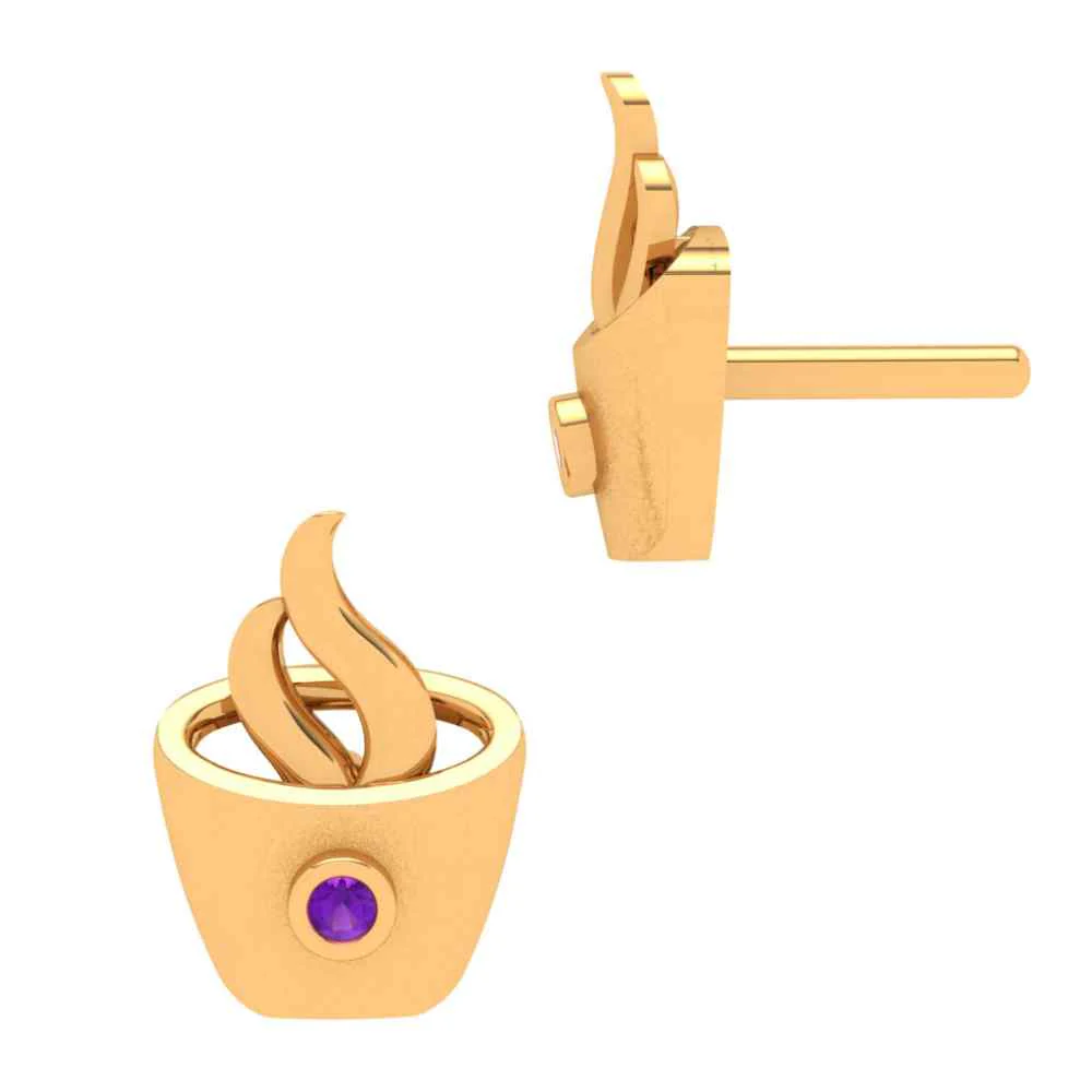 Stunning Gold Crystal Earrings - Image 3