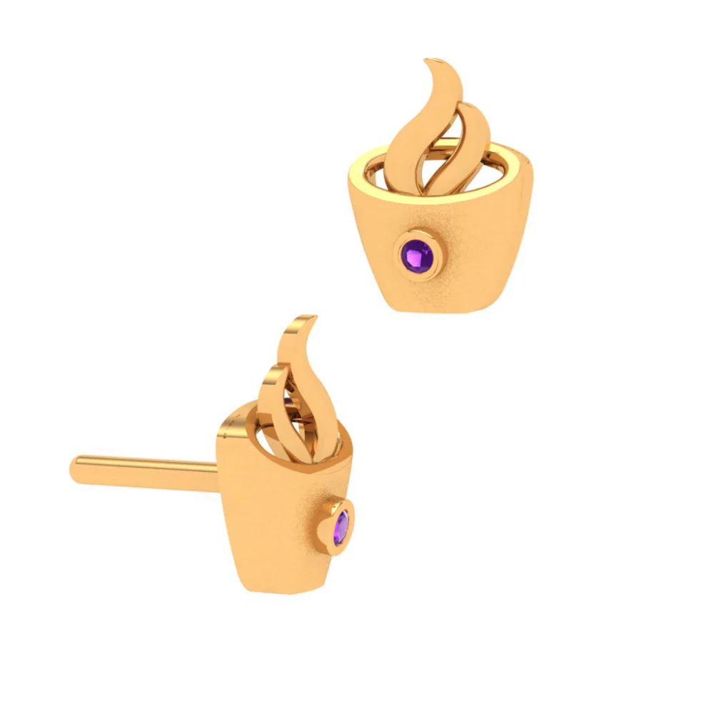 Stunning Gold Crystal Earrings - Image 4