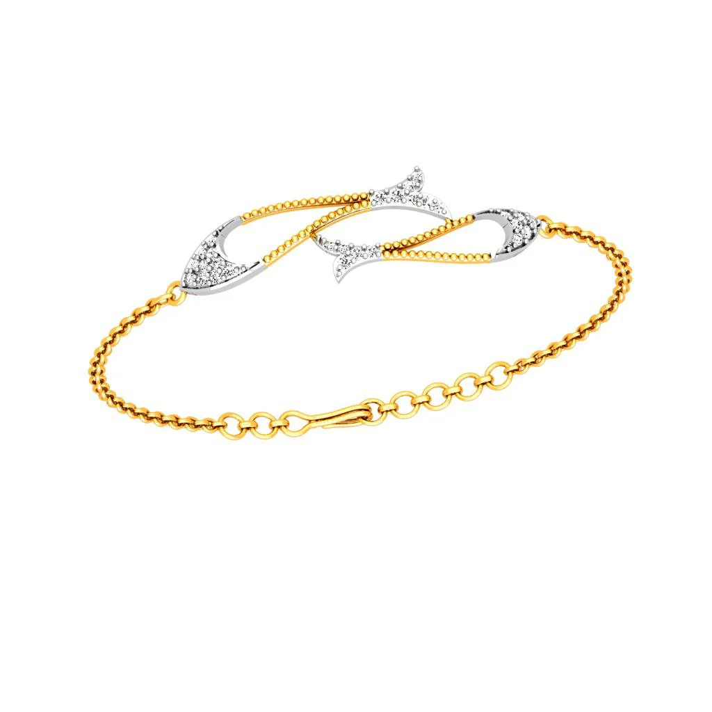 Stunning Gold Diamond Bracelet - Image 2