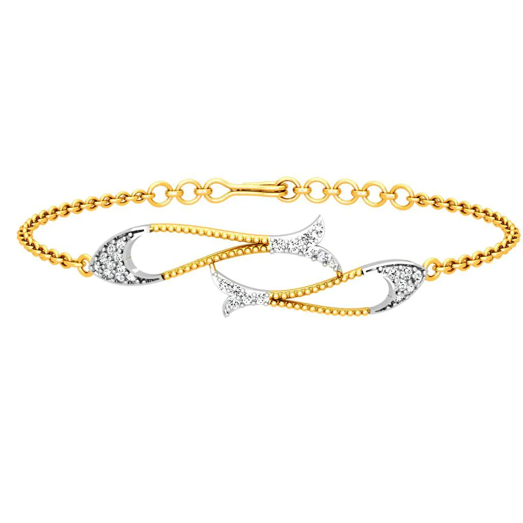 Stunning Gold Diamond Bracelet - Image 3
