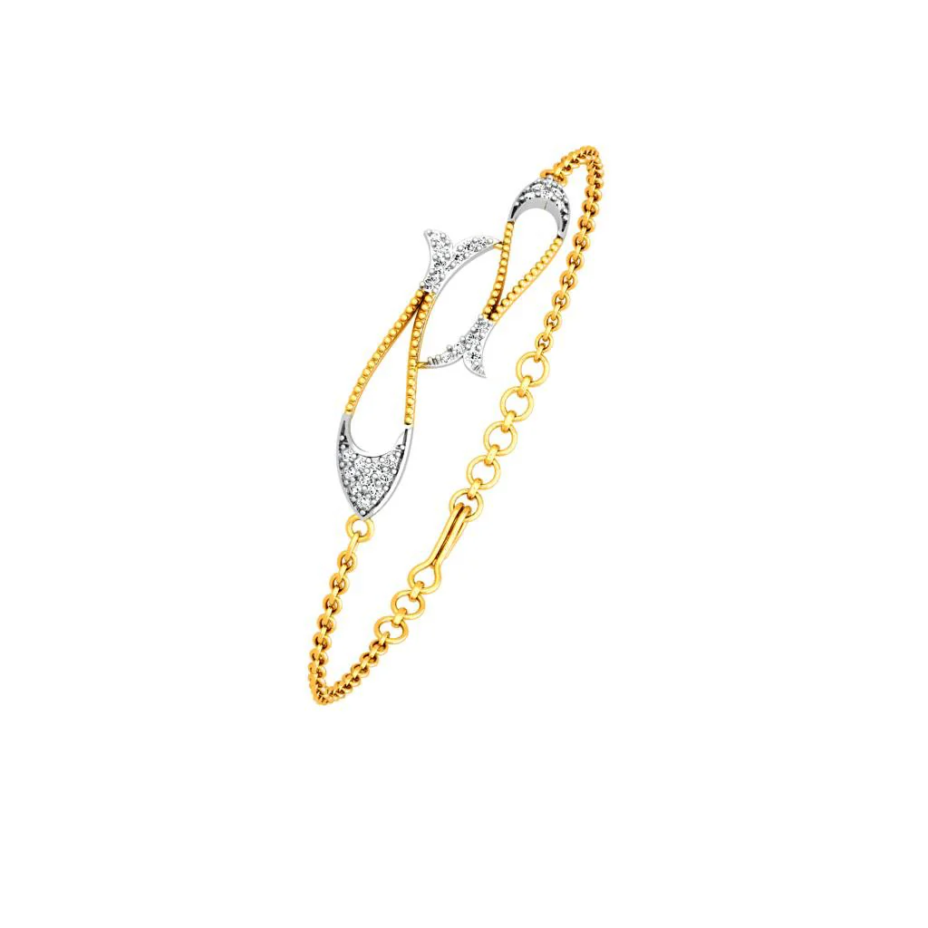 Stunning Gold Diamond Bracelet - Image 4