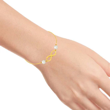 Stylish 18k Gold Bracelet Infinity Loop Design For Women From Pc Chandra Online Exclusive Collection - Image 5