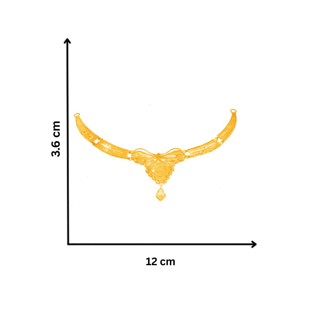 Suvarnika 22KT (916) BIS Hallmarked Gold Heritage Necklace - Image 4