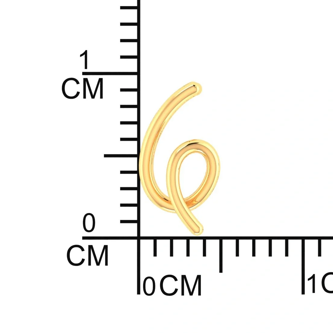 Swirlora 14KT (585) Yellow Gold Stud Earrings - Image 5