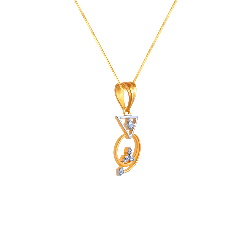 Symmetric Dangler Diamond Pendant - Image 2