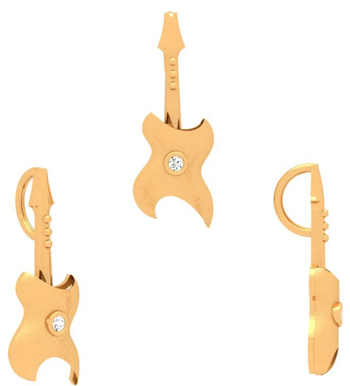 Symphonic Grace Of Yellow Gold Pendant For Women - Image 3