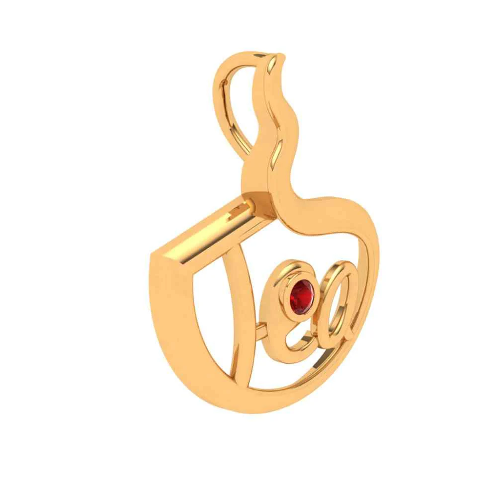 Tea Lover Gold Pendant - Image 4