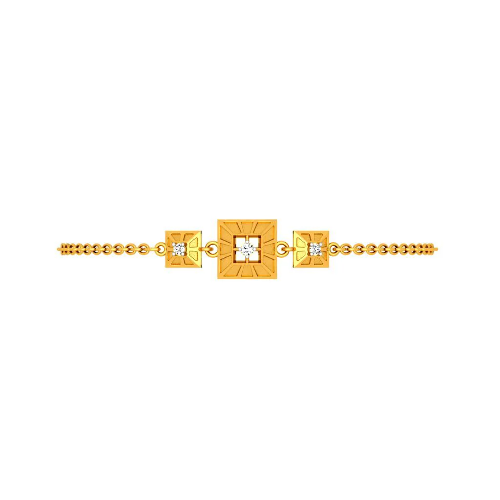 Three Square Diamond Bracelet