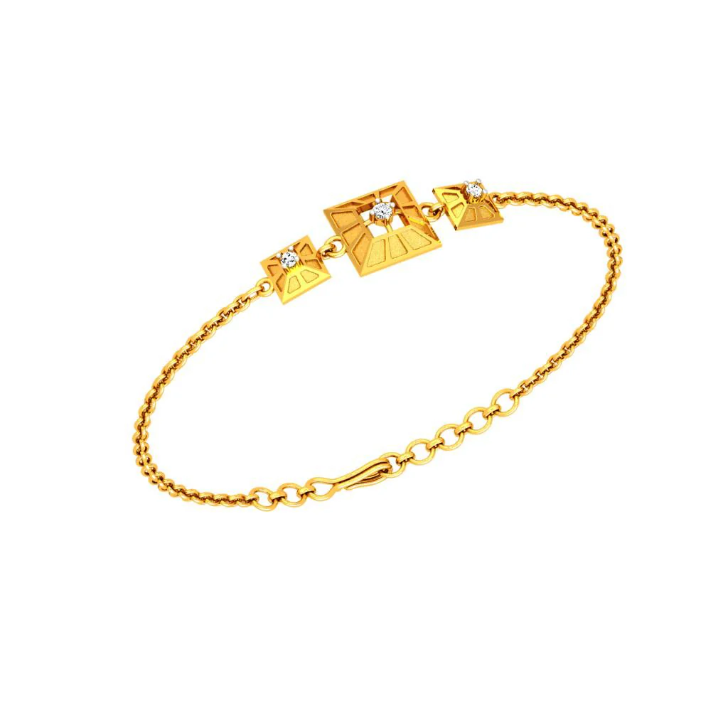 Three Square Diamond Bracelet - Image 2