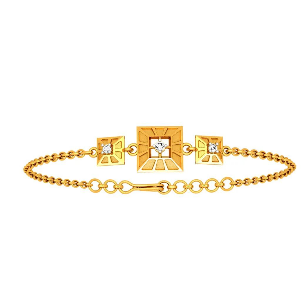 Three Square Diamond Bracelet - Image 5