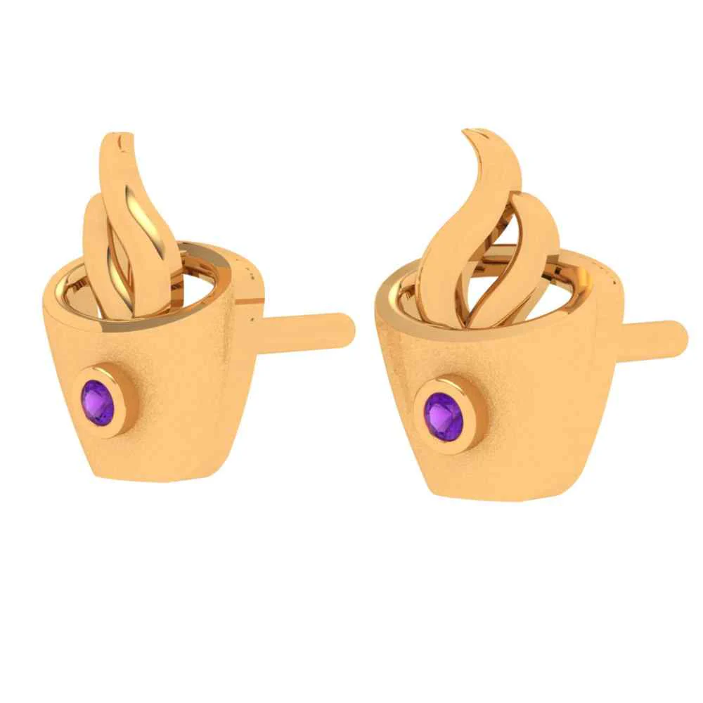 Tiny Crystal Gold Stud - Image 5
