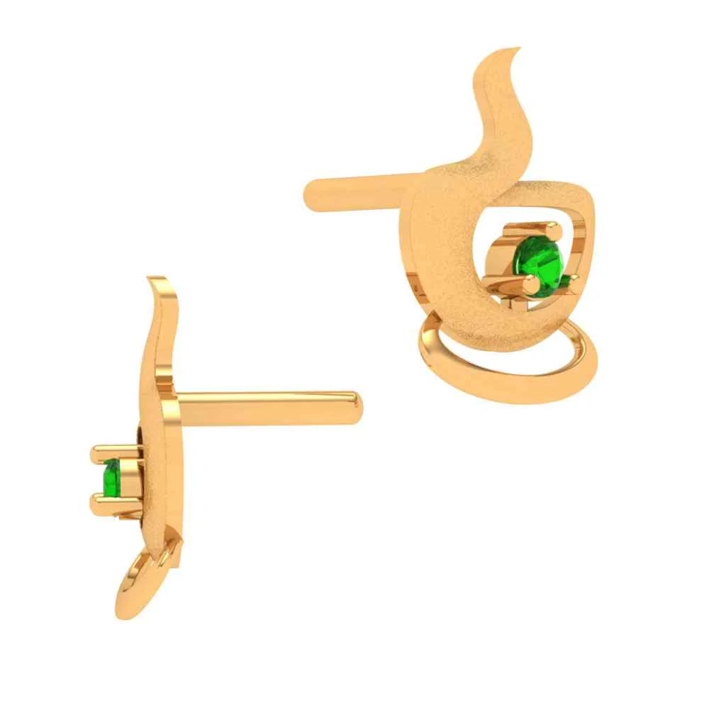 tiny Tea Love 18k Gold Earring - Image 6