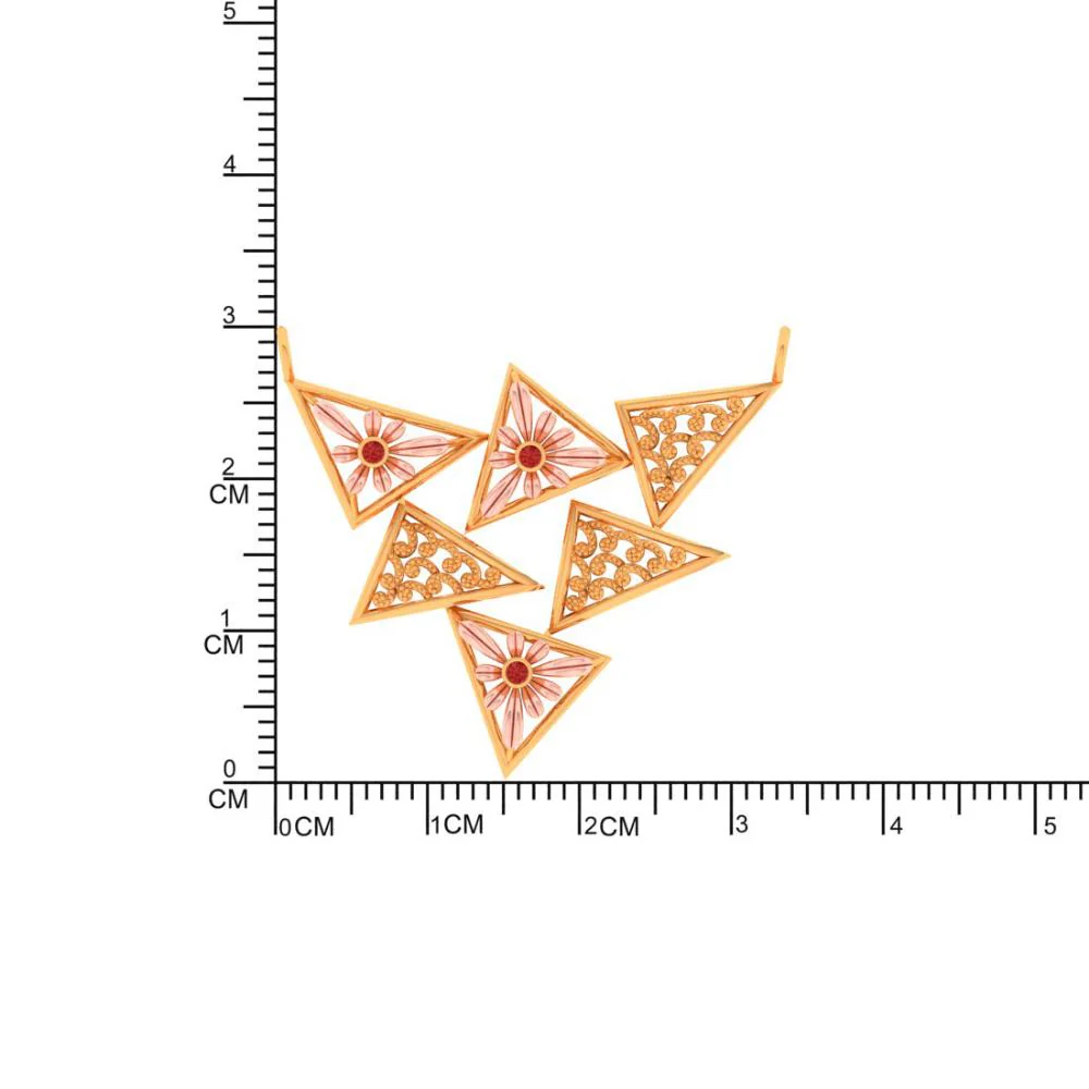 Triangle Designed 18k Gold Necklace - Image 5
