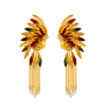 Tribal Fashion Inspired 22k Gold Tie Chain Set - Image 4