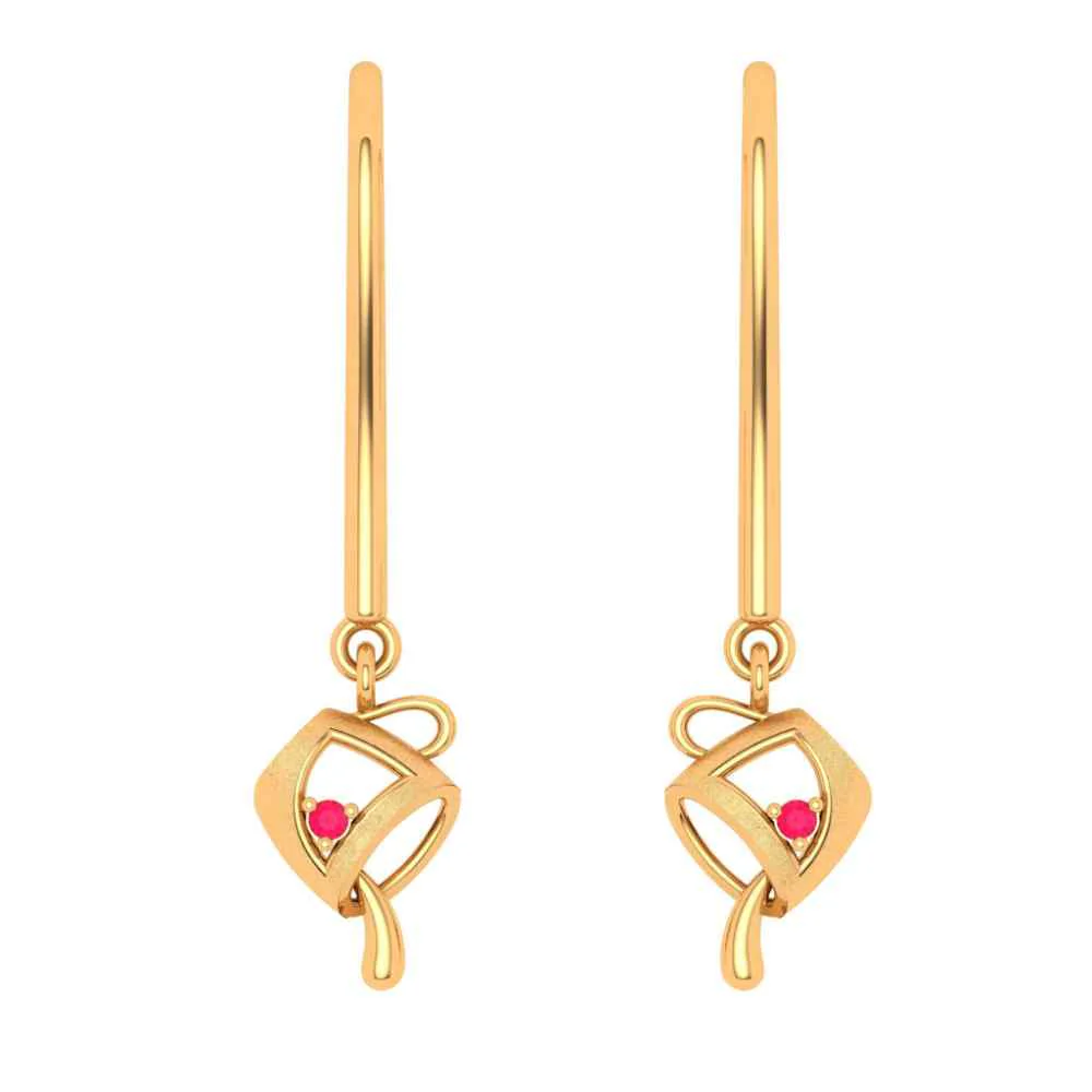 Twin Pouring Cup 18k Gold Earring