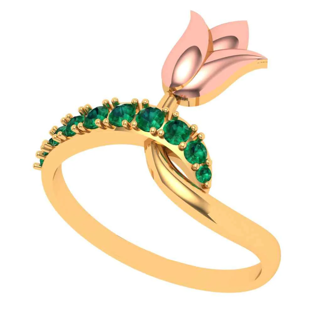 Twisted Pink Yellow Ring - Image 2