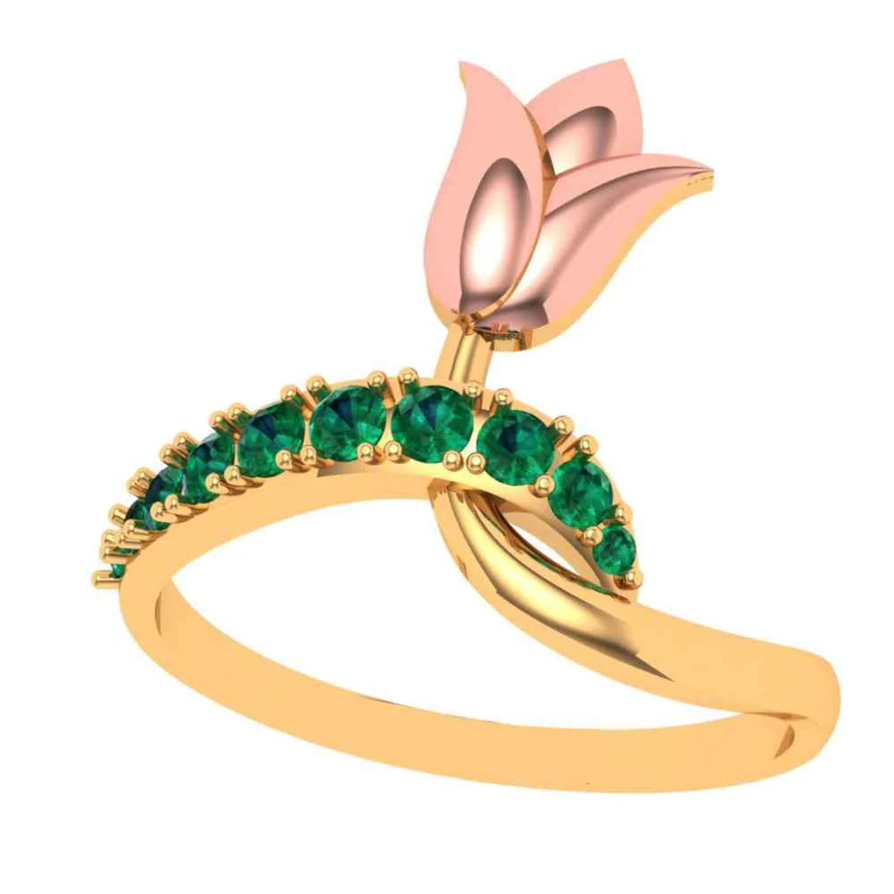 Twisted Pink Yellow Ring - Image 3