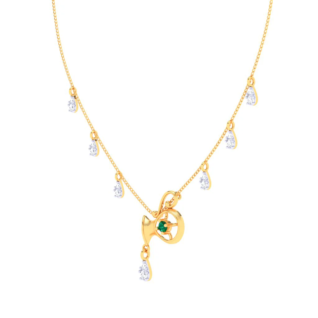 Unique Aquarius Themed 18k Gold And Diamond Necklace From Pc Chandra Online Exclusive Collection - Image 3