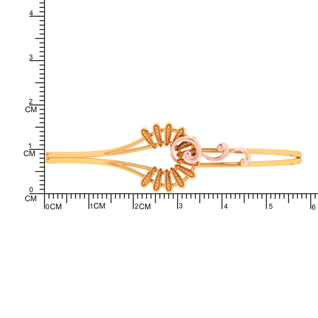 Unique Designed 14k Gold Bracelet - Image 4