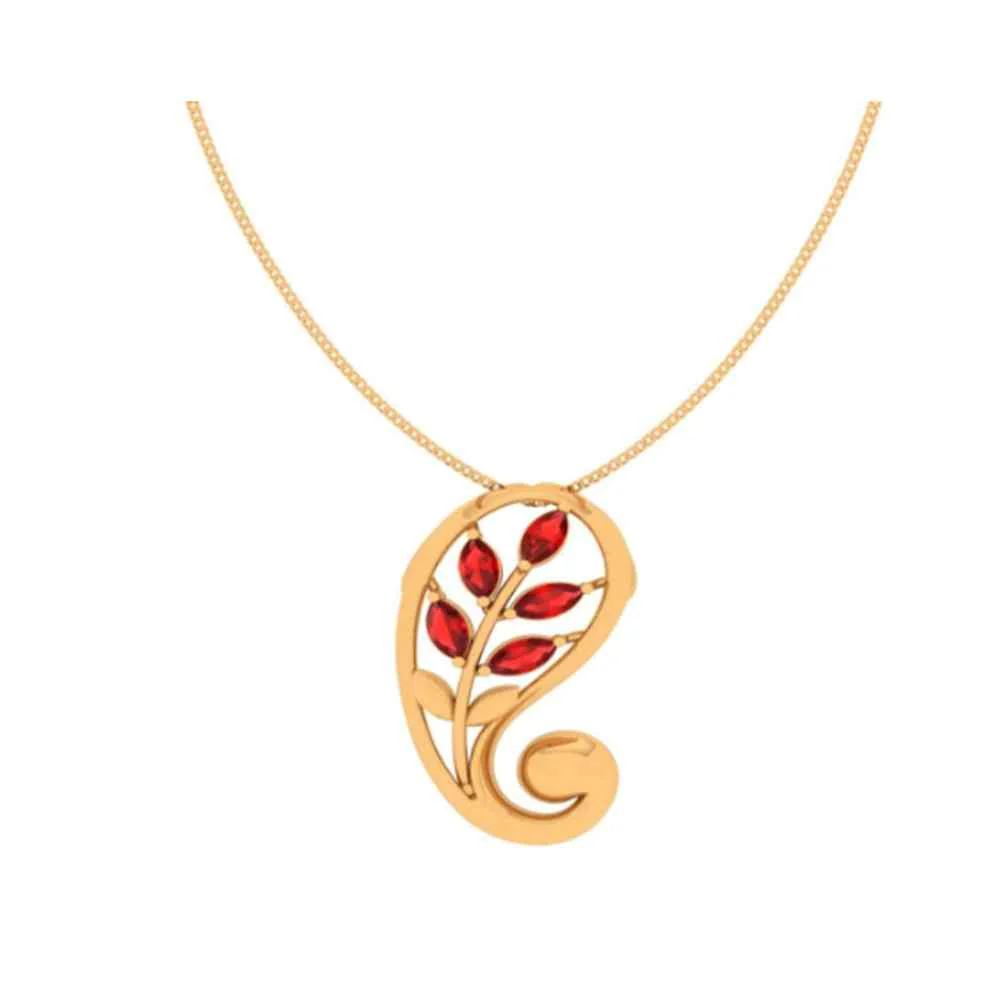 Unique Pattern Gold Pendant - Image 4