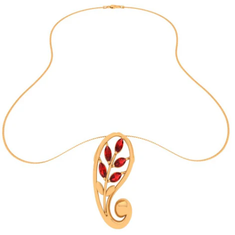 Unique Pattern Gold Pendant - Image 6
